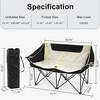 Gulches Oversized Outdoor Camping Recliner Chair - Heavy Duty Folding Design with Armrests, Cup Holder & Carrying Bag - 2 of 4