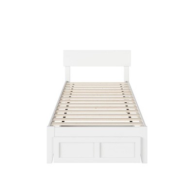 Boston Twin XL Bed with Modern Panel Headboard and Storage Drawer