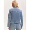 INSPIRE CHIC Women's Long Sleeve Turndown Collar Pockets Lightweight Denim Cropped Bomber Jackets - 4 of 4