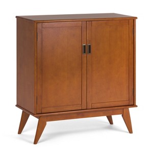 Tierney Solid Hardwood Mid Century Medium Storage Cabinet Teak Brown - Wyndenhall, Brown Brown