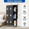 9 Doors Metal Office Storage Cabinet, Metal Lockers for Employees with 27 Hooks and 9 Shelves, Steel Storage Cabinet Locker for Home, Office, Black - 2 of 4