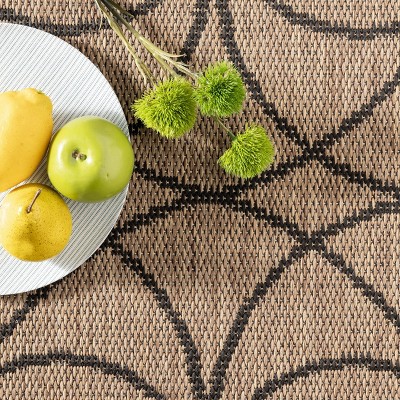 Serene Vine 5' x 7' Brown Synthetic Indoor/Outdoor Area Rug