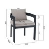 Set of 2 Patio Dining Chair with Armrests and Plush Cushions,All-Weather Outdoor Chair for Backyard or Balcony-The Pop Home - 2 of 4
