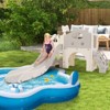Infurnic Baby Activity Gyms 6-in-1 Kids Playground, Toddler Slide with Aisle, Tunnel, Climber, Basketball Hoop, Multicolored, 38"*14"*21" - 2 of 3