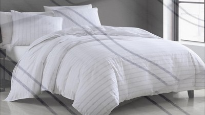 Twin Black and White Cotton Reversible Comforter Set