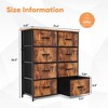DOMETOUR Drawer Dresser for Bedroom, Fabric Storage Tower Tall Chest Organizer, Storage Cabinet Unit Bins Living Room Entryway Closet-Brown - 3 of 4