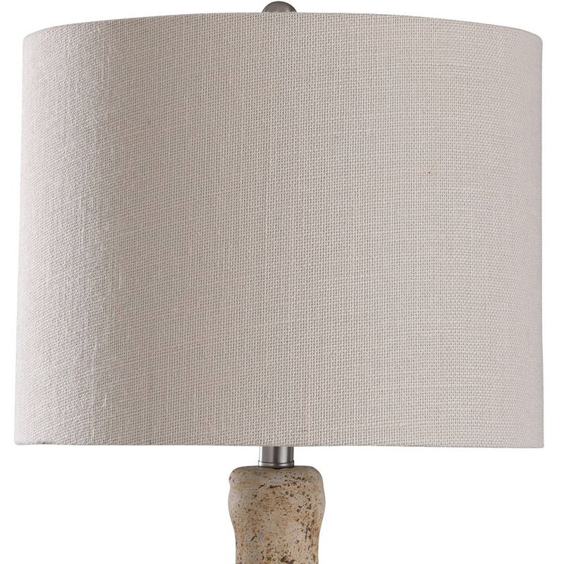 Textured Concrete Table Lamp with Drum Shade - StyleCraft, 4 of 6