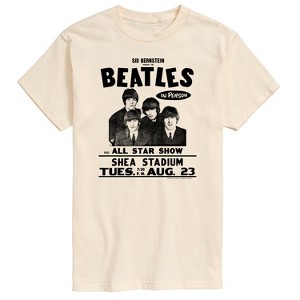 Men's - The Beatles - Shea Stadium In Person All Star Show Concert Short Sleeve Graphic T-Shirt - 1 of 4