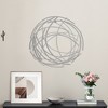 LuxenHome Silver Metal Abstract Swirl Round Wall Art Decor - 4 of 4