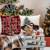 Christmas Pillow Covers 18 x 18 Inches Set of 4 - Xmas Series Cushion Cover Case - 3 of 4