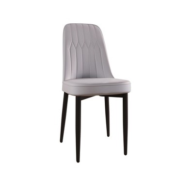 NicBex Set of 2 Dining Chair Contemporary PU Leather Metal Legs Side Chair with Cushion Seats for Kitchen,Dining Room