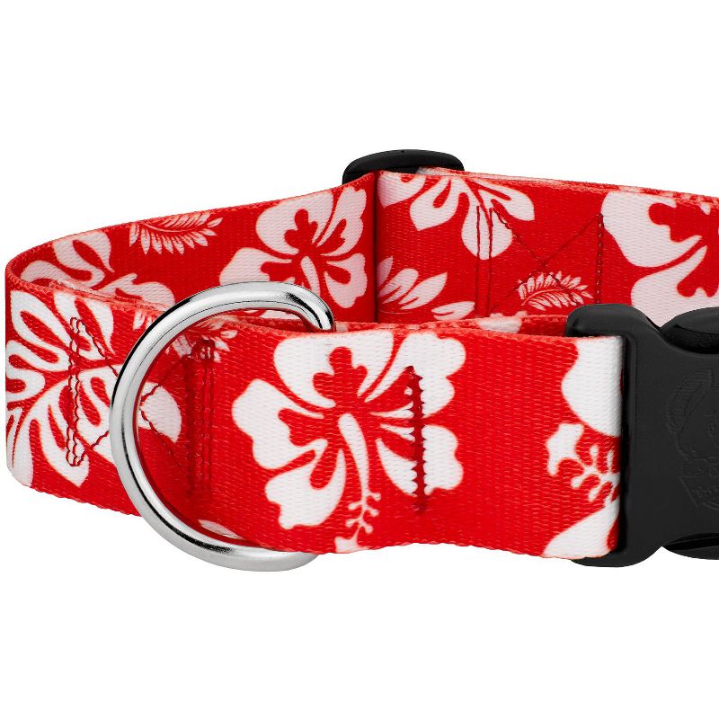 Country Brook Petz 1 1/2 Inch Deluxe Red Hawaiian Dog Collar, 4 of 5