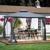 VYNXARIA 10*10 Outdoor Patio Gazebo Canopy Tent With Ventilated Double Roof And Mosquito net(Detachable Mesh Screen On All Sides)£¬Gray - 2 of 4