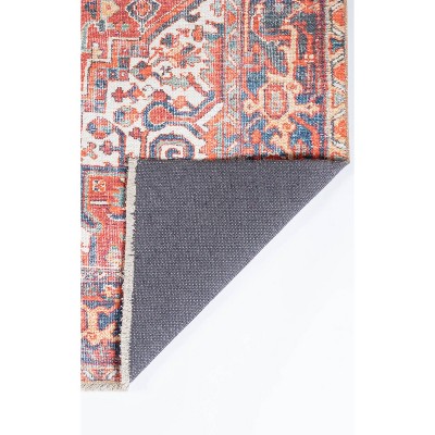Chandler Medallion Red Synthetic 5'6"x8'6" Hand-knotted Rug