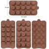 Aoibox 4PCS Silicone Chocolate Flower Molds for Candy, Fat Bombs, 11 Floral Shapes 60 Cavities Candle Soap Wax Melts Mold (Rose, Sunflower, Tulip) - 2 of 4
