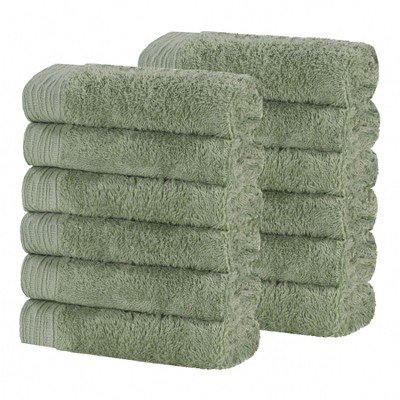 Rayon From Bamboo Cotton Blend Eco-Friendly Hypoallergenic Solid Bathroom Towel Set by Blue Nile Mills