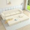 NicBex Couches for Living Room L shape Modular Sectional Sofa Left Sofa Seat Corduroy Upholstered Compressed Sofa Couch Unfold Into a Bed - 4 of 4