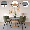LeisureMod Bristol 27" Round Dining Table with MDF Top and Natural Wood Steel Pedestal Base for Modern Kitchen and Dining Room - 3 of 4
