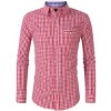 Men's Classic Traditional Shirt – Slim Fit Design with Contrast Color Checkers - 3 of 4