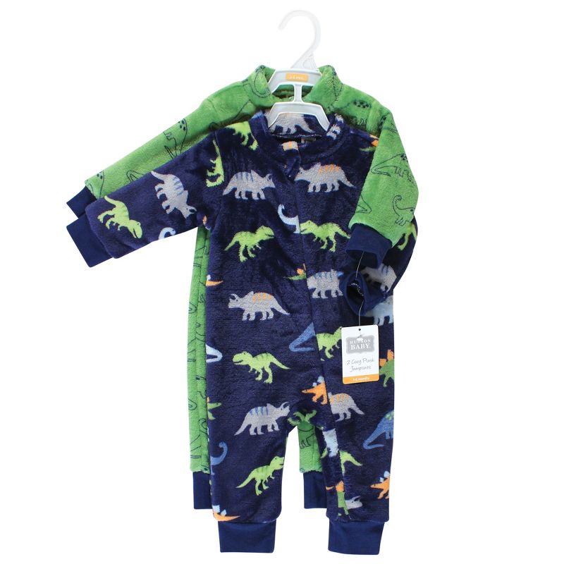 Hudson Baby Toddler Boys Plush Jumpsuits, Dinosaurs, 2 of 5