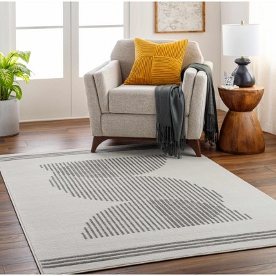 Hauteloom Rectangle Area Rug   Medium Gray