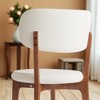 Set of 2 Modern PU Leather Dining Chairs with Solid Wood Legs, Ergonomic Padded Seat, Easy-Clean Design for Kitchen or Dining Room - 4 of 4