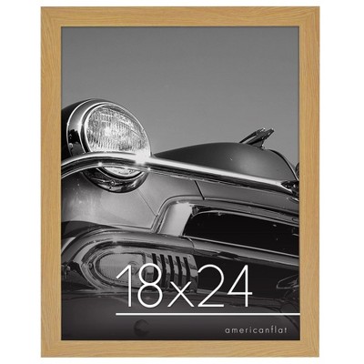 Americanflat 18x24 Poster Frame in Oak with Polished Plexiglass-Horizontal and Vertical Formats with Included Hanging Hardware