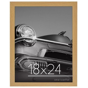 Americanflat 18x24 Poster Frame in Pine with Polished Plexiglass - Horizontal and Vertical Formats with Included Hanging Hardware - 1 of 4