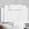 vidaXL Headboard Cushion Bedroom Upholstered Pillow Back Headboard Faux Leather - White 39.4" - 2 of 4