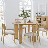 PexFix 42" Oak Solid Wood Farmhouse Dining Table Round Wood Top for Modern Dining Rooms & Family Gatherings - 4 of 4