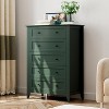 Green 5 Drawer Dresser for Bedroom, Tall Dresser with Deep Drawers & Metal Knobs, Modern Wooden Chests of Drawers for Entryway, Hallway - 2 of 4