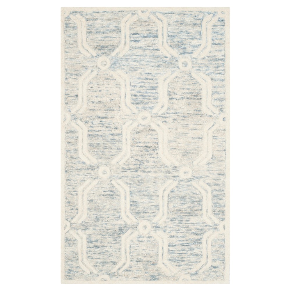 Light Blue/Ivory Abstract Tufted Accent Rug - (3'x5') - Safavieh