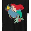 Women's - Disney Princess - Ariel And Flounder With Flowers Short Sleeve Graphic T-Shirt - image 2 of 4