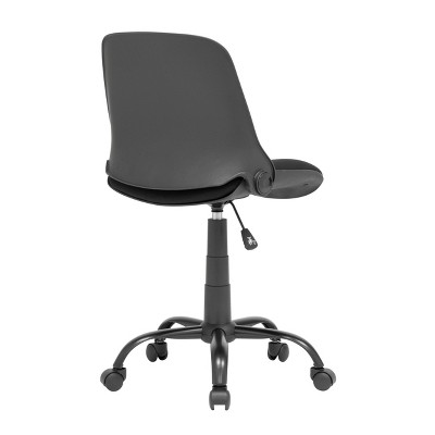 Black Ergonomic Swivel Task Chair with Foldable Back