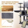 Kumasinova 84" Cat Tower Pet Playground with Triple Condos,2 Hanging Baskets & Multi-Level Jumping Platform,Natural Sisal Scratching Posts - 4 of 4