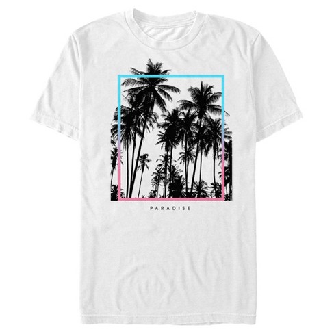 Men's Lost Gods Palm Tree Paradise T-shirt - White - 5x Large : Target