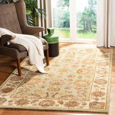 Heritage Green and Gold Hand-Tufted Wool Area Rug 2' x 3'