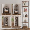 Aoibox 6-Tier Industrial Corner Ladder Shelf Rustic Brown and Black Adjustable DIY Storage Display Rack Space-Saving Open Shelving Unit - 4 of 4