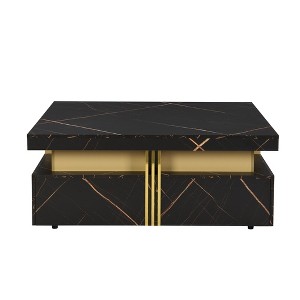 NicBex Modern 43.3" Square Coffee Table with 4 Storage Drawers for Living Room - 1 of 4