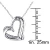 EVERLY JEWELRY | Sterling Silver Diamond Interlocking Heart Pendant with Chain - 4 of 4