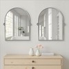 Wooakway 32"H Arched Bathroom Mirror with Pivoting Design Metal Frame for Vanity Living Room Bedroom Entryway Black - 3 of 4