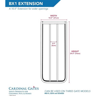 Black 10.5-Inch Metal Gate Extension for Pets and Babies
