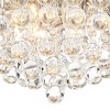 Vienna Full Spectrum Luxury Ceiling Light Flush Mount Fixture Brushed Nickel 15 1/4" Wide Crystal Droplets for Bedroom Hallway - 3 of 4