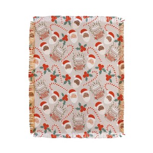 Dash and Ash Peppermint Mocha 56"x46" Woven Throw Blanket - Deny Designs - 1 of 4