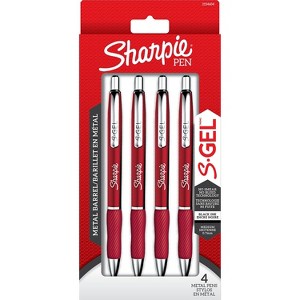 Sharpie S-Gel Metal RT Gel Pen Medium Point Black Ink 4/Pack (2154604) - 1 of 4