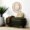 DSVIMOY Storage Ottoman Bench, Upholstered Ottoman Bench with Storage and Seating for Bedroom, Living Room, Dark Green, 43.31"*15.75"*17.52" - 2 of 4
