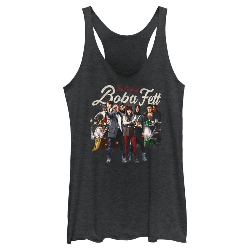 Women's Star Wars: The Book of Boba Fett Drash and Skad New Security Team Racerback Tank Top, 1 of 5