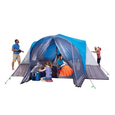 Ultralight Blue Polyester Dome Tent for 8 People