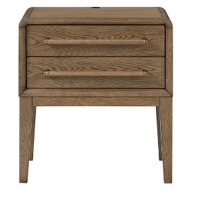 Sapphtopaz Modern Nightstand with 2 Storage Drawer Bedside Table with Horizontal Handle & High Legs Retro Night Stand for Bedroom, Living Room - 1 of 4