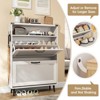 White Shoe Storage Cabinet with 2 Flip Drawers, Slim Narrow Shoe Rack Cabinet - 3 of 4